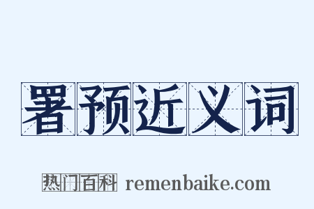 署预近义词是什么意思的图片